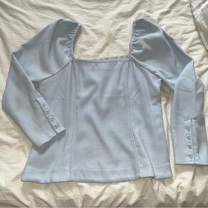 Something Navy Puff Sleeve Top